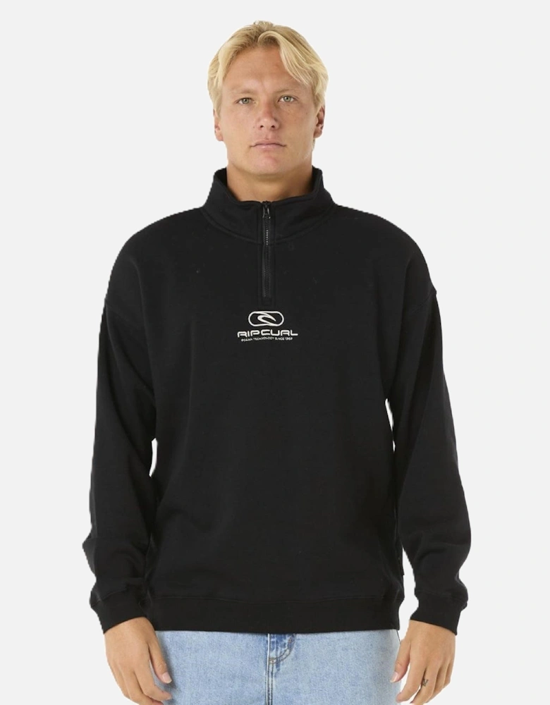 Rip Curl Mens Pill Icon Half Zip Crew Half Zip Fleece