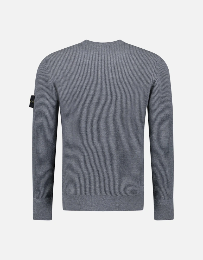 Ribbed Crewneck Sweatshirt Dark Grey