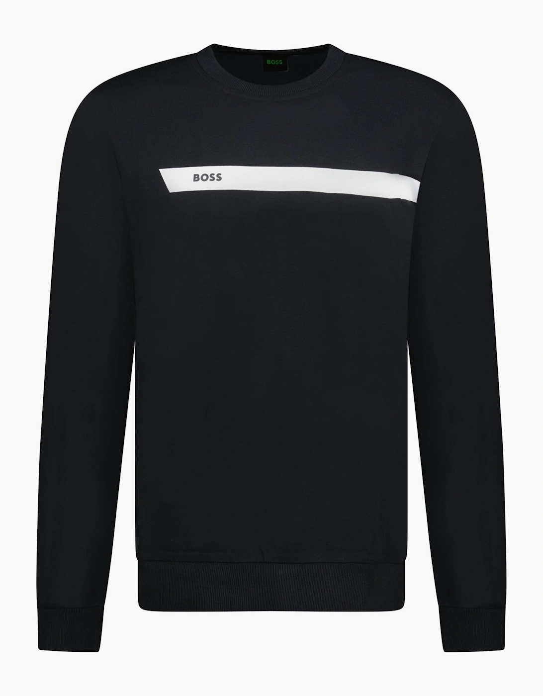 Hugo Boss Men's Black Salbo 1 Crewneck Sweatshirt & White  44 2XL