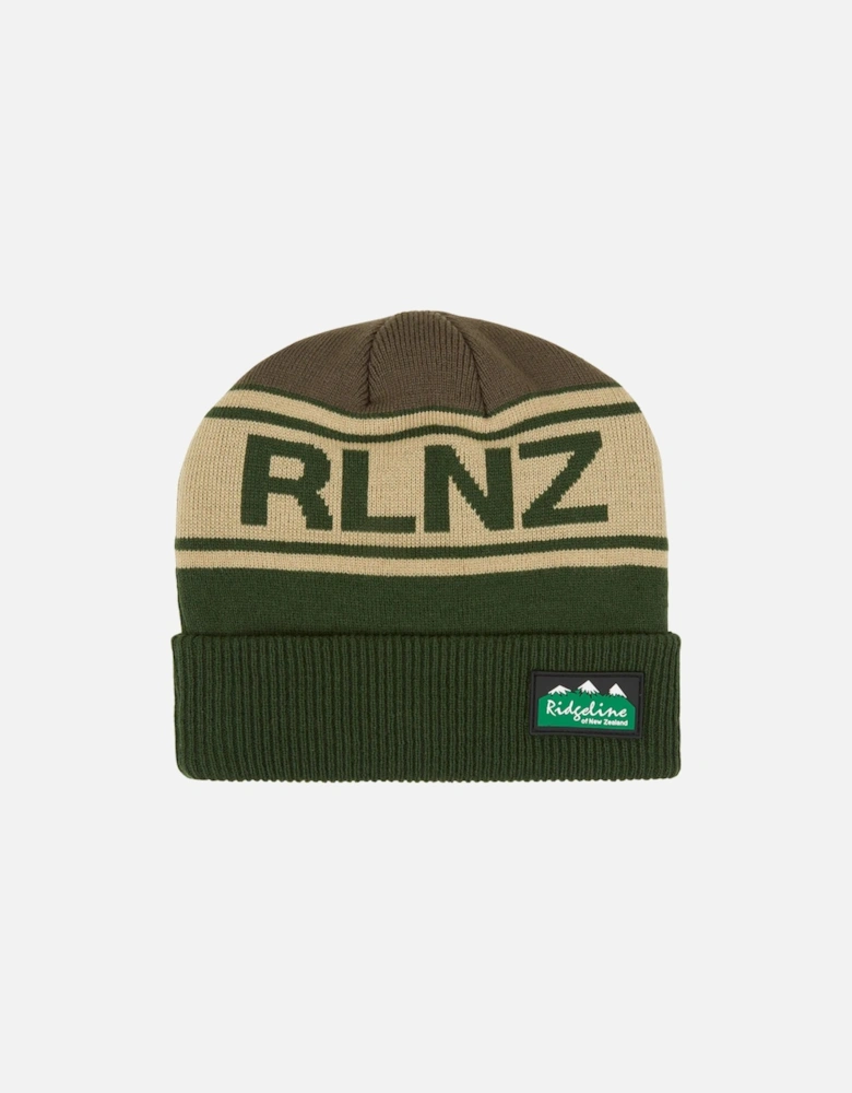 RLNZ Knitted Beanie Olive Multi