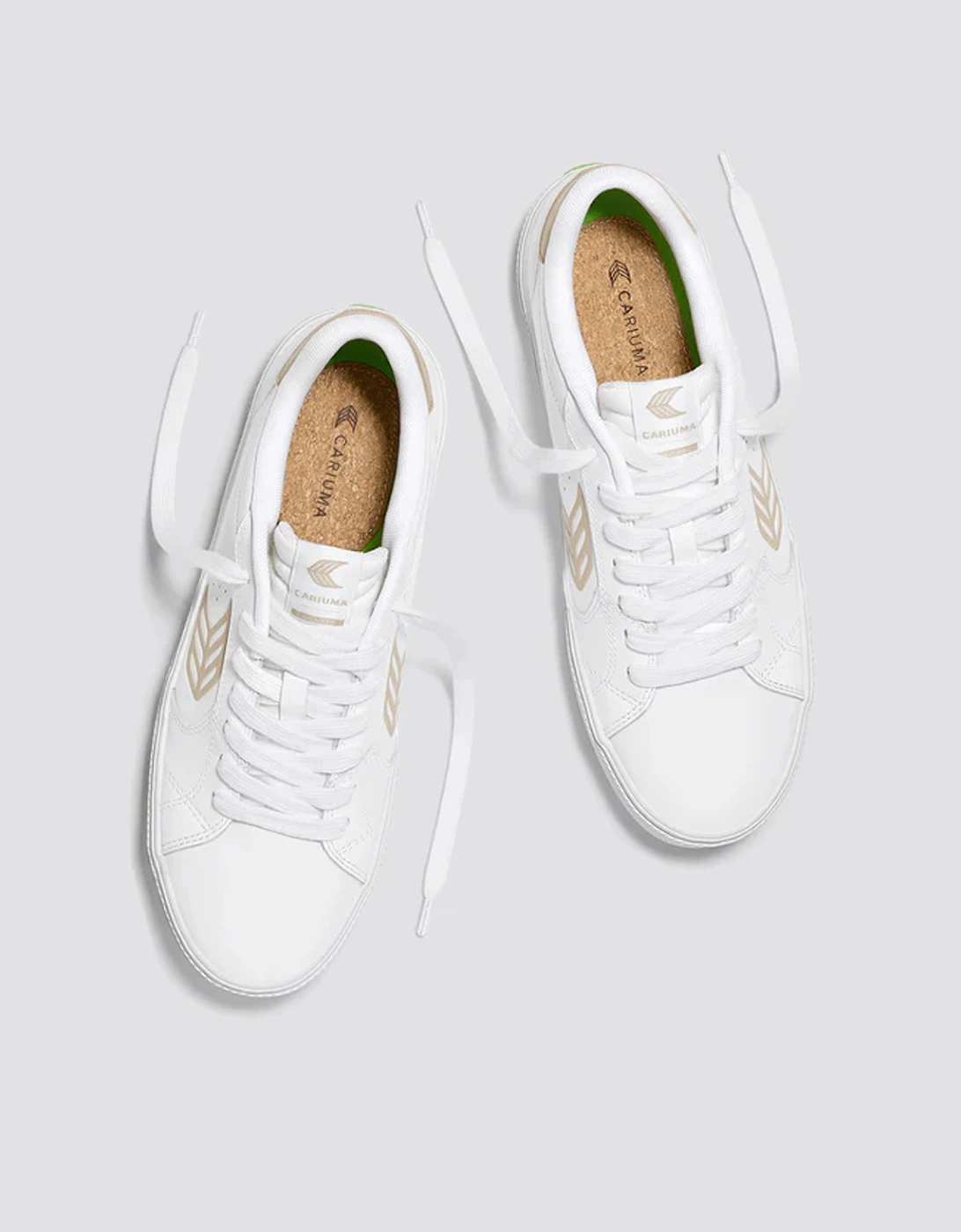 Women's SALVAS Leather Logo Sneaker White/Sand