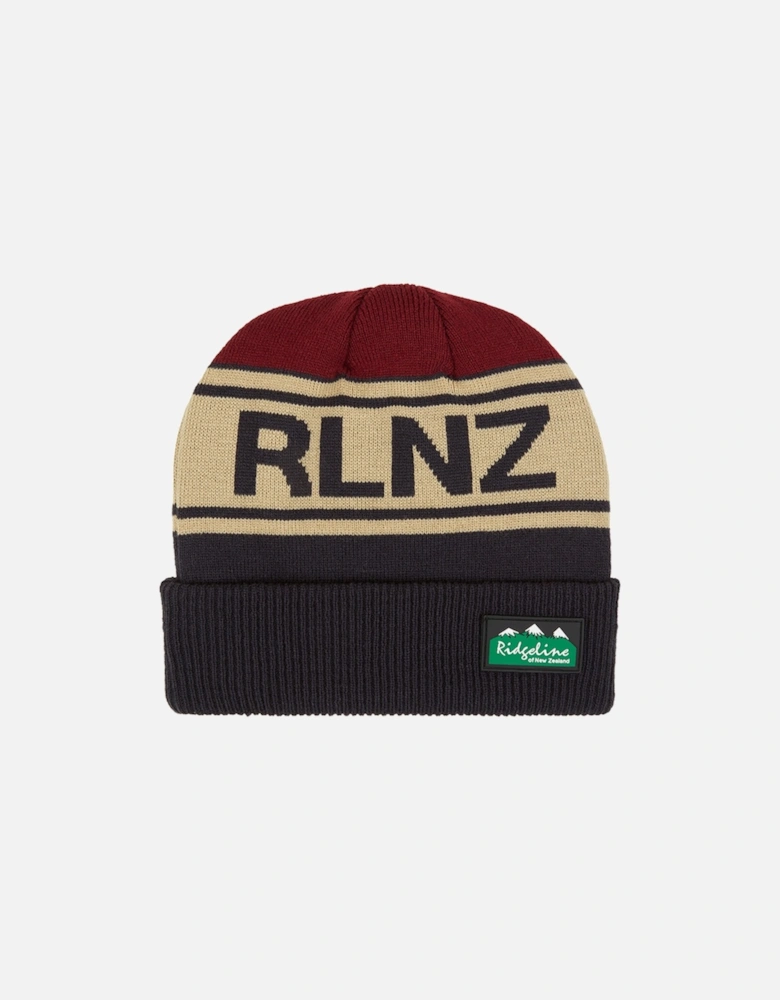 RLNZ Knitted Beanie Navy Multi