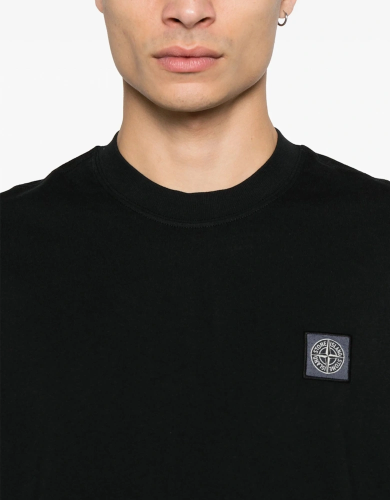 210034 Compass Patch Cotton T-Shirt Black