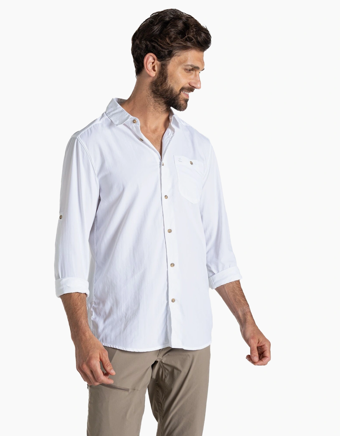 Craghoppers Men's White Nuoro Ii Nosilife Shirt - Size: 38/Regular