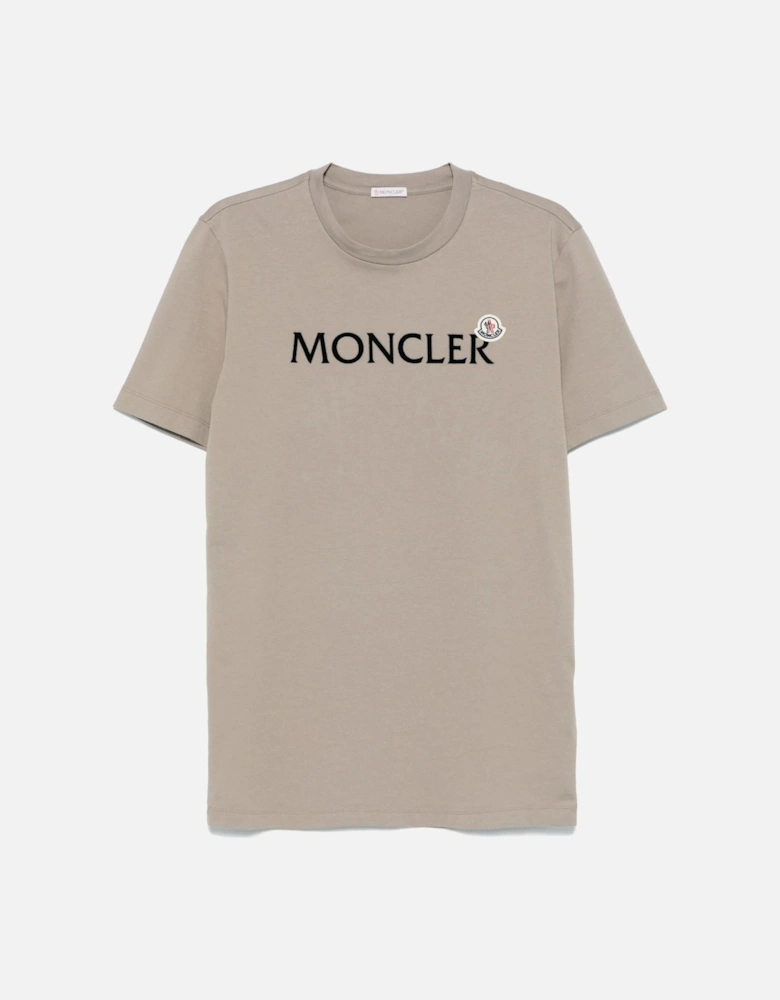 Logo Cotton T-shirt Beige