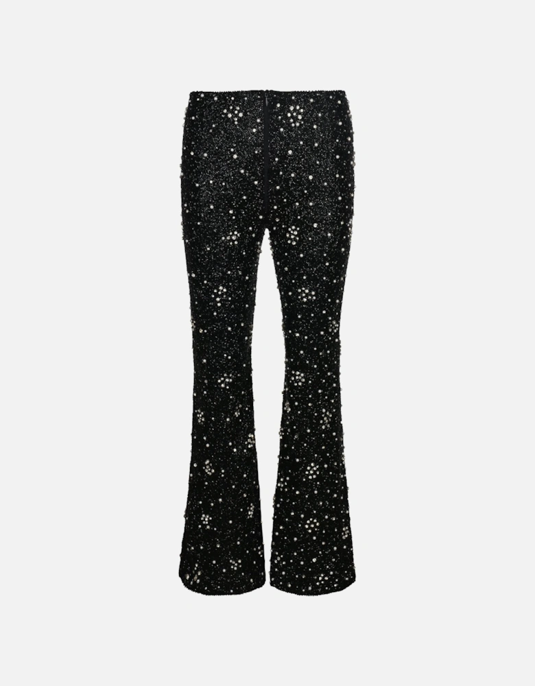 Calista Black Co-ord Beaded Trousers - Daphne x Oceanus