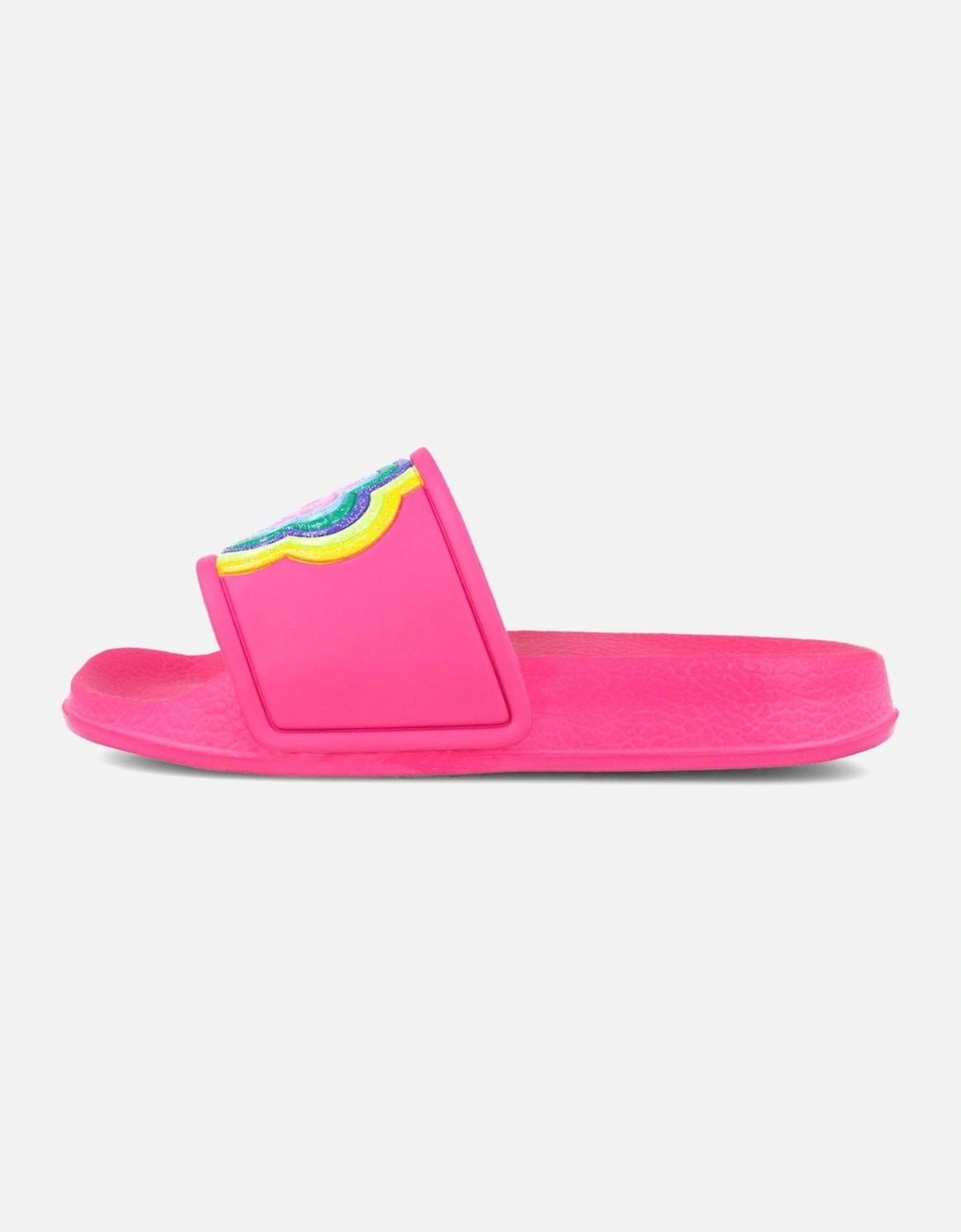 Girls Fuchsia Pink Multicoloured Sliders