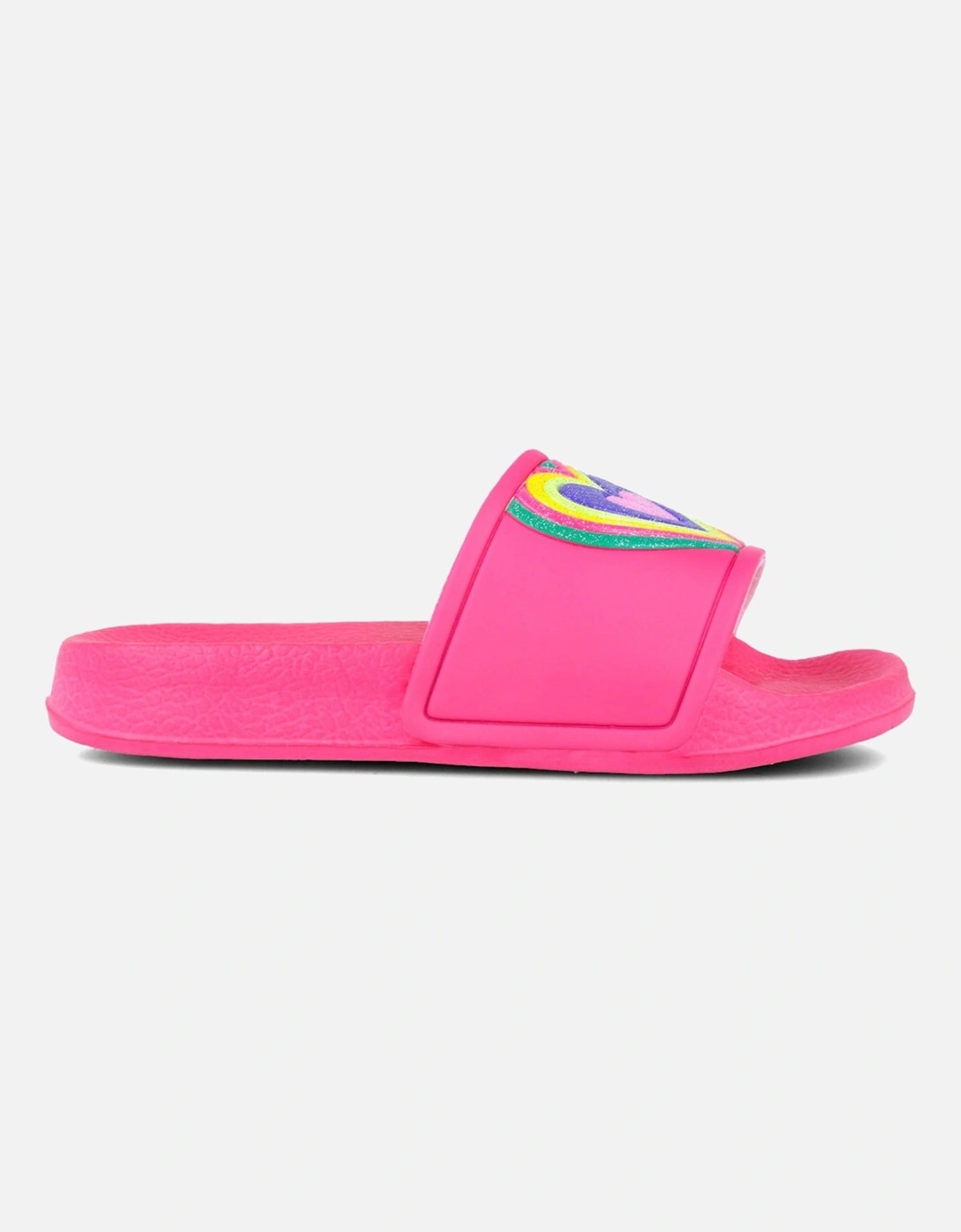 Girls Fuchsia Pink Multicoloured Sliders