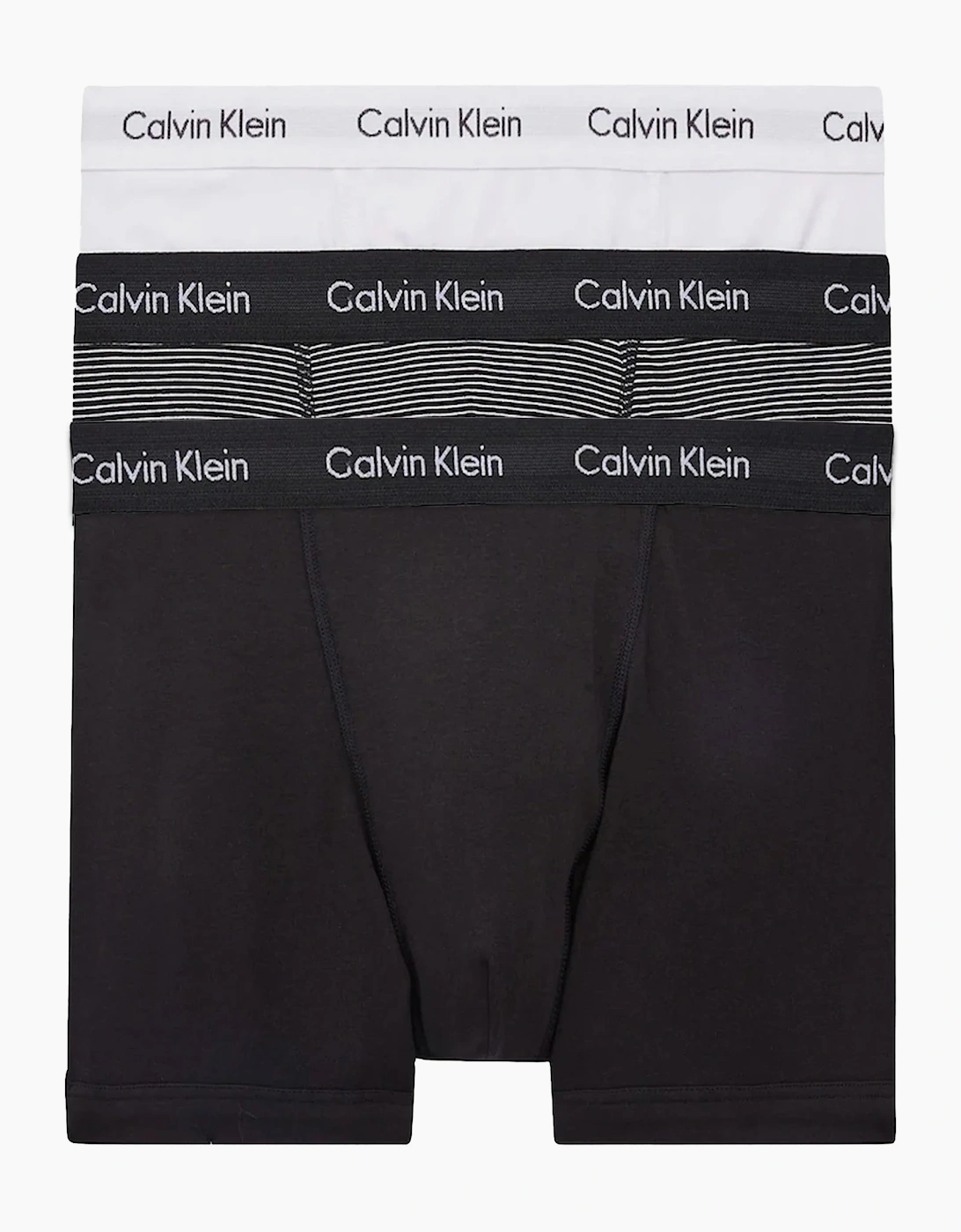Calvin Klein Men's Black 3 Pack Cotton Stretch Trunks  32/33/32 Medium