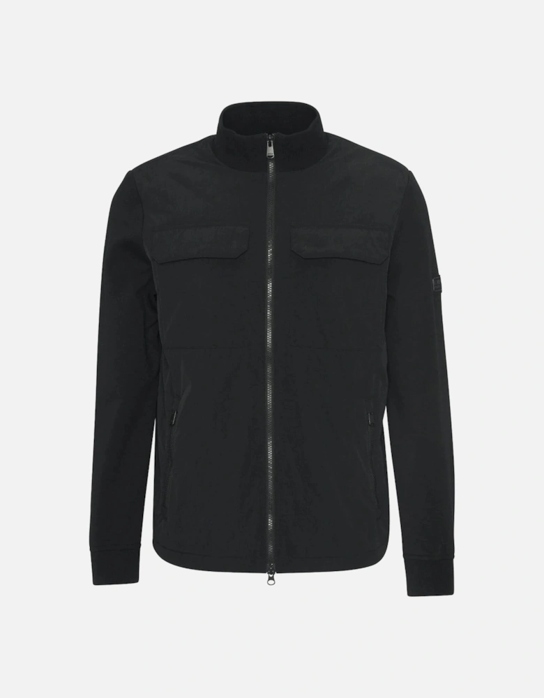 Ethan Funnel Neck Quilted Sweat BK11 Black