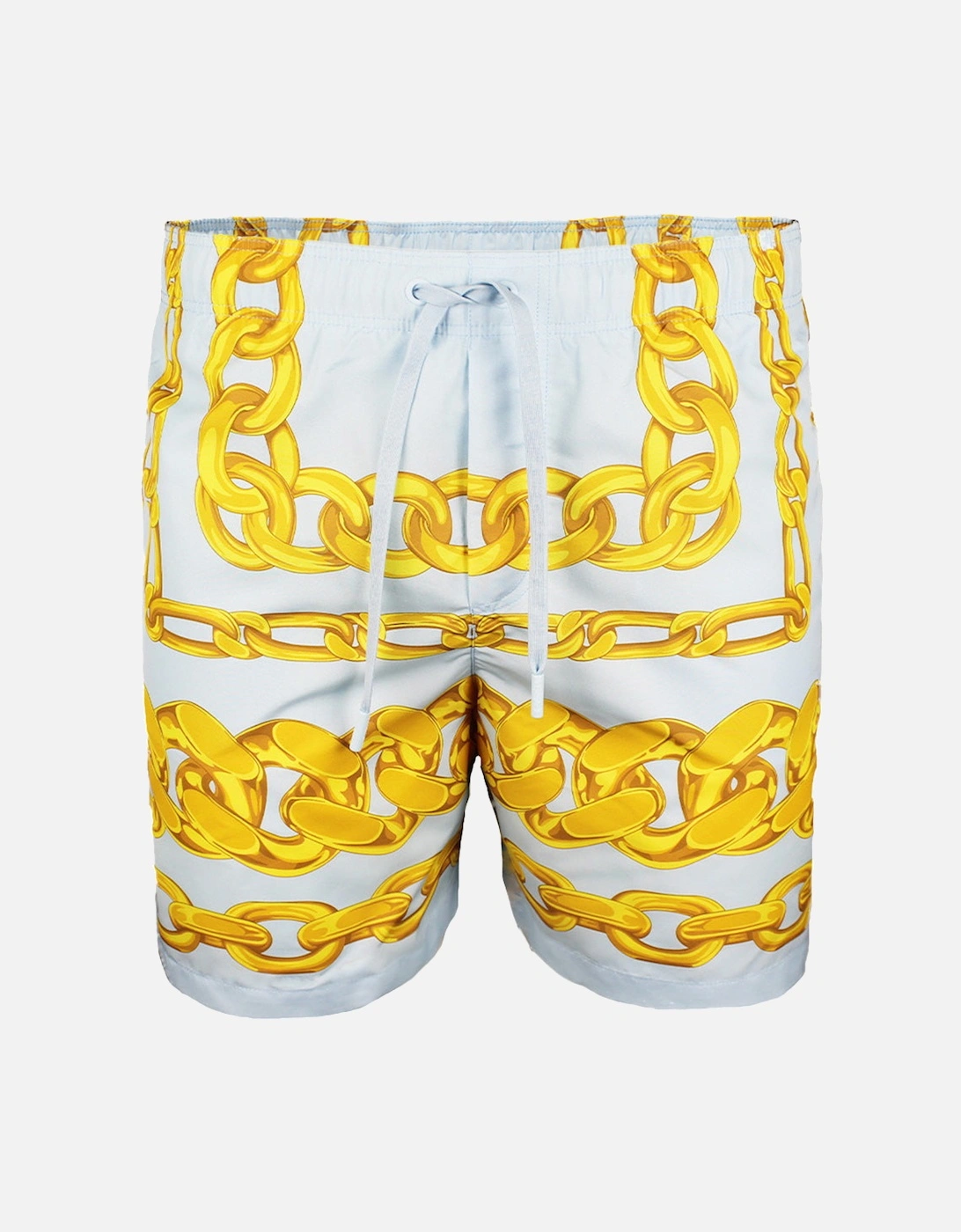 Medusa Chains Swim Shorts, Pastel Blue/Gold, 5 of 4