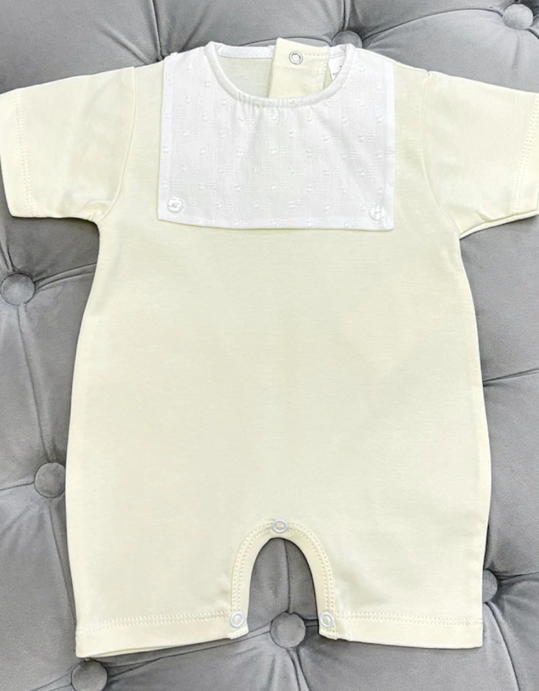 Boys Lemon Square Collared Romper