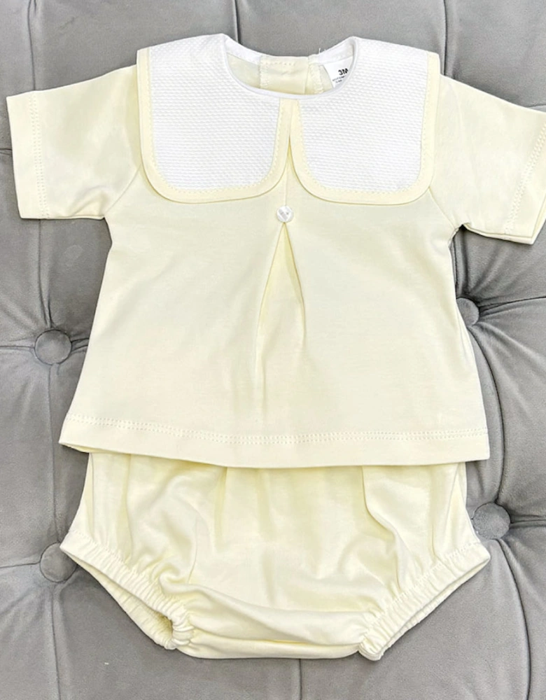 Boys Lemon Square Collared Jam Pant Set