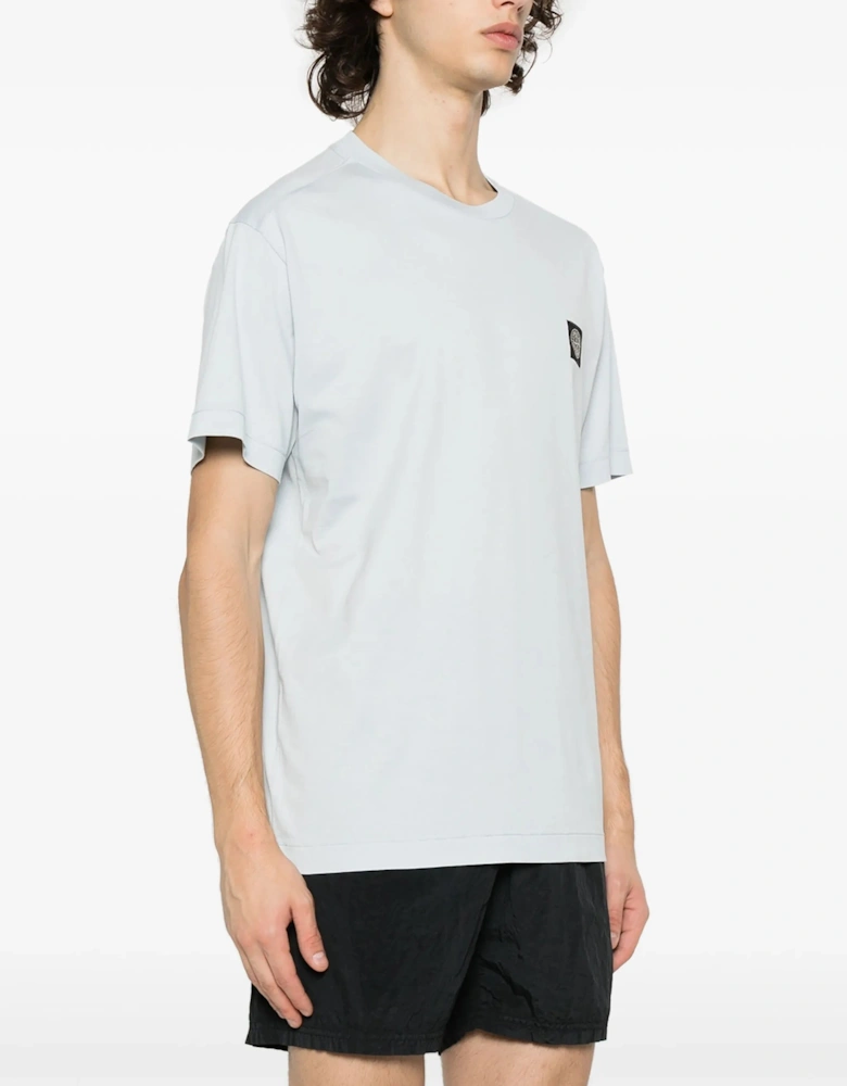 Compass Patch Logo T-Shirt in Light Blue