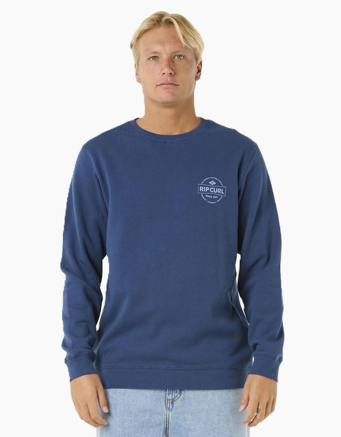 Ripcurl Men's Rip Curl Mens Stapler Crew sweatshirt - Navy - Size: 2XL