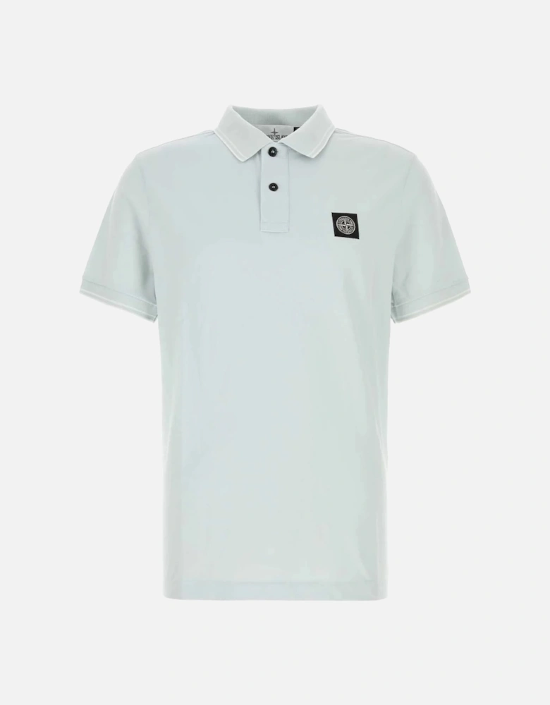 Compass Patch Logo Polo in Light Blue