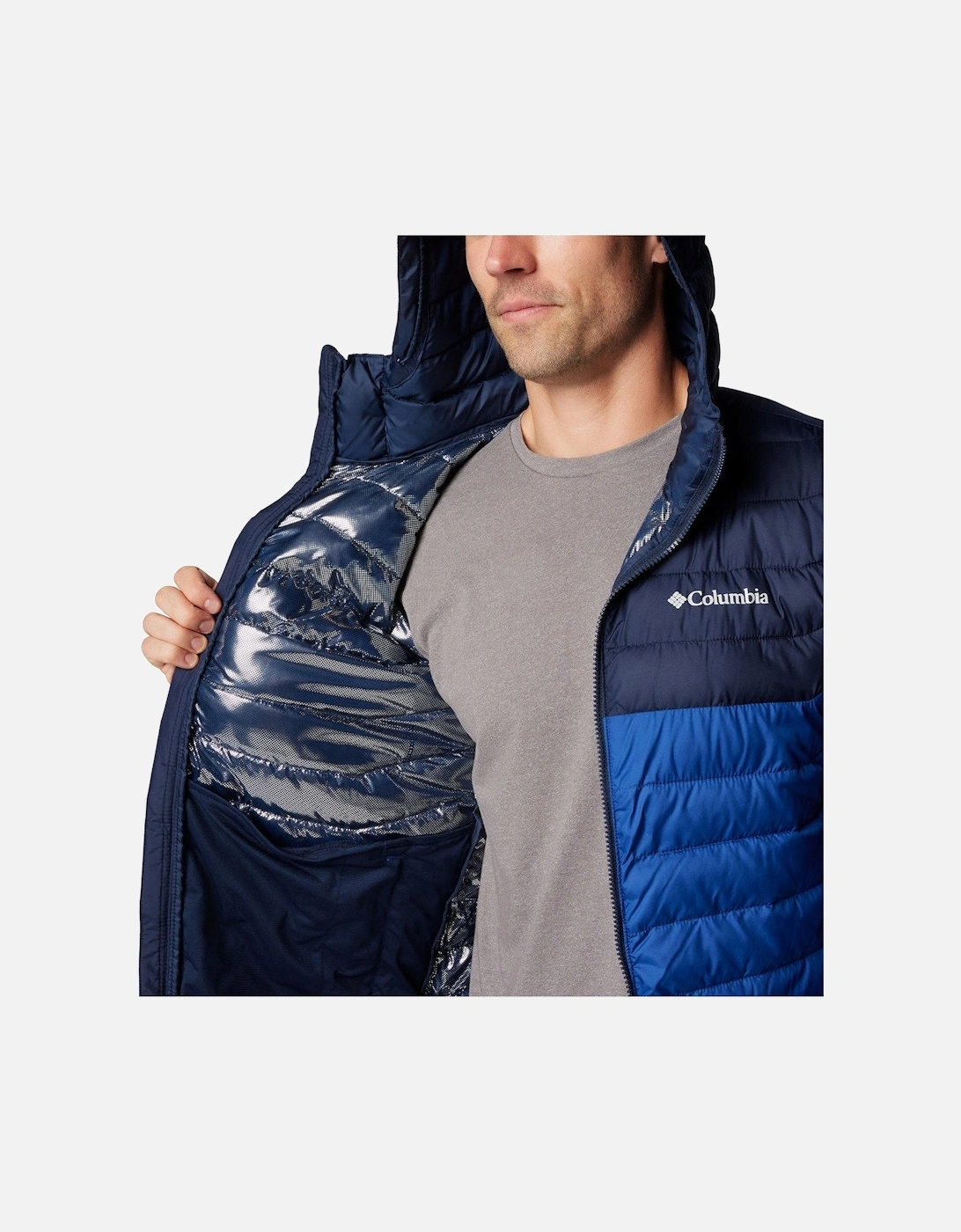 Men's Powder Lite Hooded Jacket - Blue