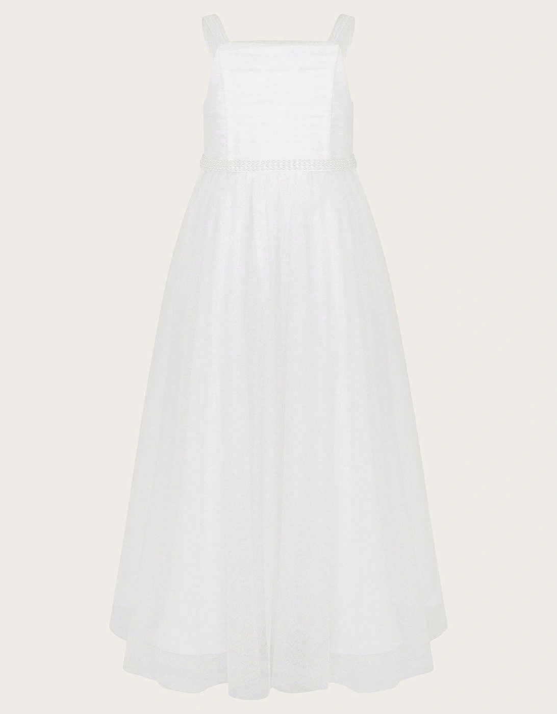 Girls Fleur Communion Pearl Dress - White, 2 of 1