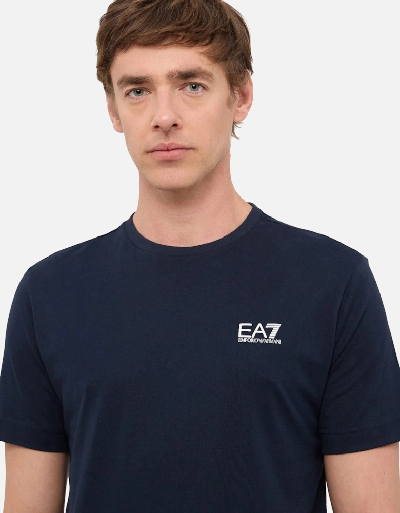 Emporio Armani Pima Cotton Identity T-Shirt Armani Blue/White Logo