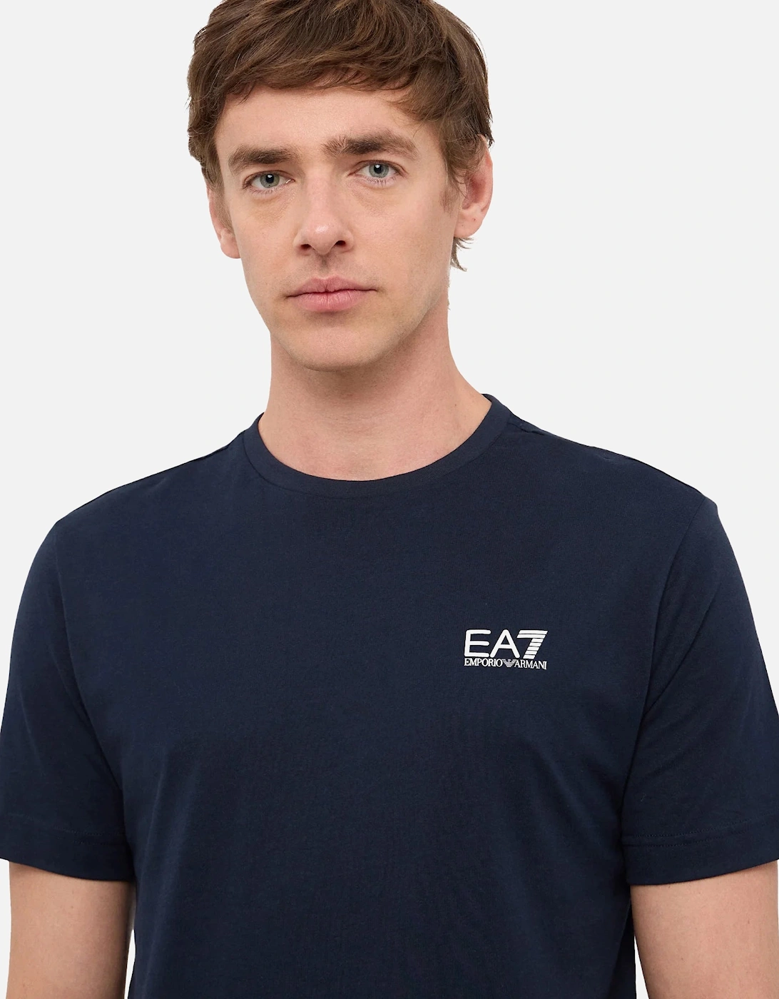 Emporio Armani Pima Cotton Identity T-Shirt Armani Blue/White Logo