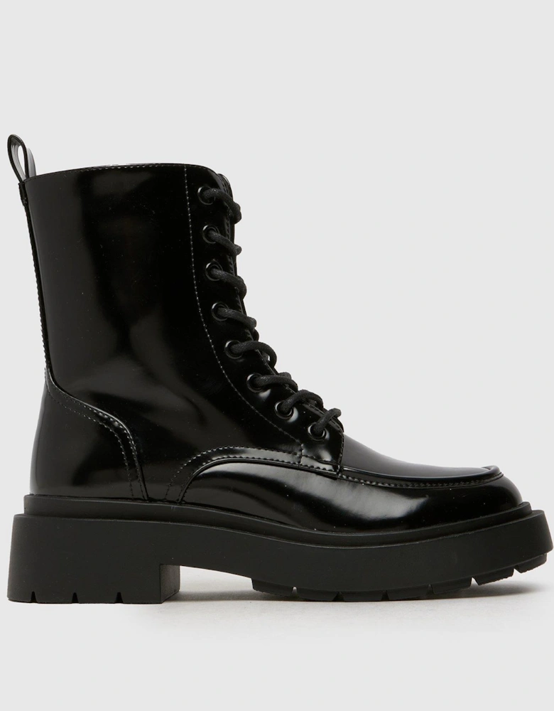 Angie Lace Up Boots - Black