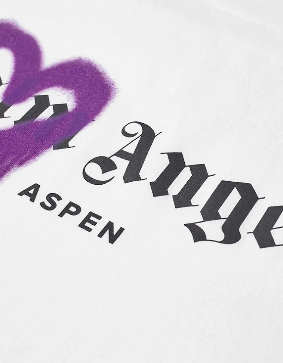 Purple Heart Sprayed Aspen Printed T-Shirt in White