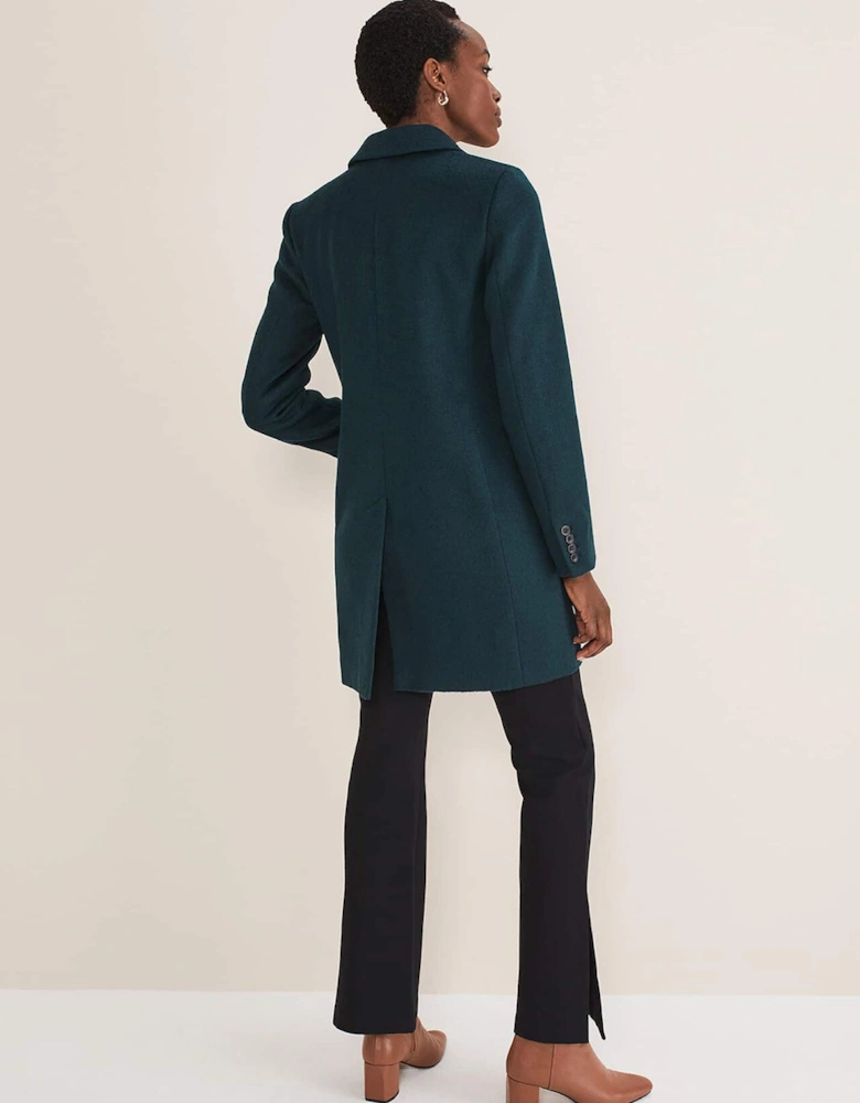 Lydia Forest Green Wool Smart Coat