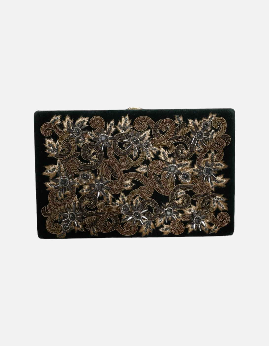 Dolce & Gabbana Women's Black Baroque Crystal Miniature Clutch Purse - Clutch Bags - Size: One Size