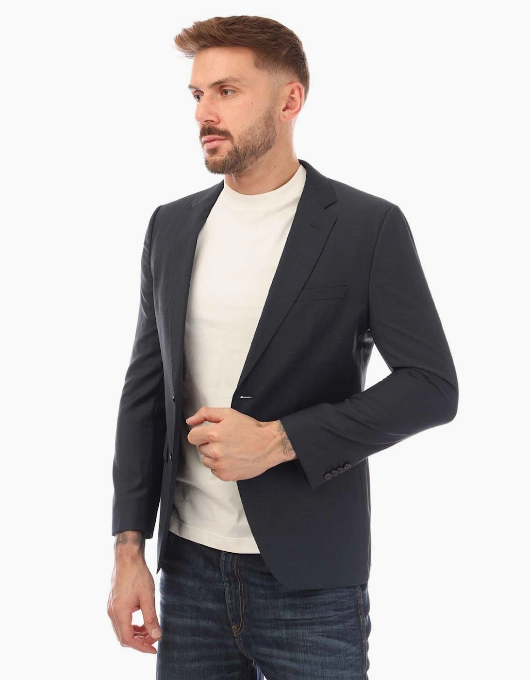 Hugo Boss Men's Jeffery202 Blazer Jacket - Navy - Size: Regular/38