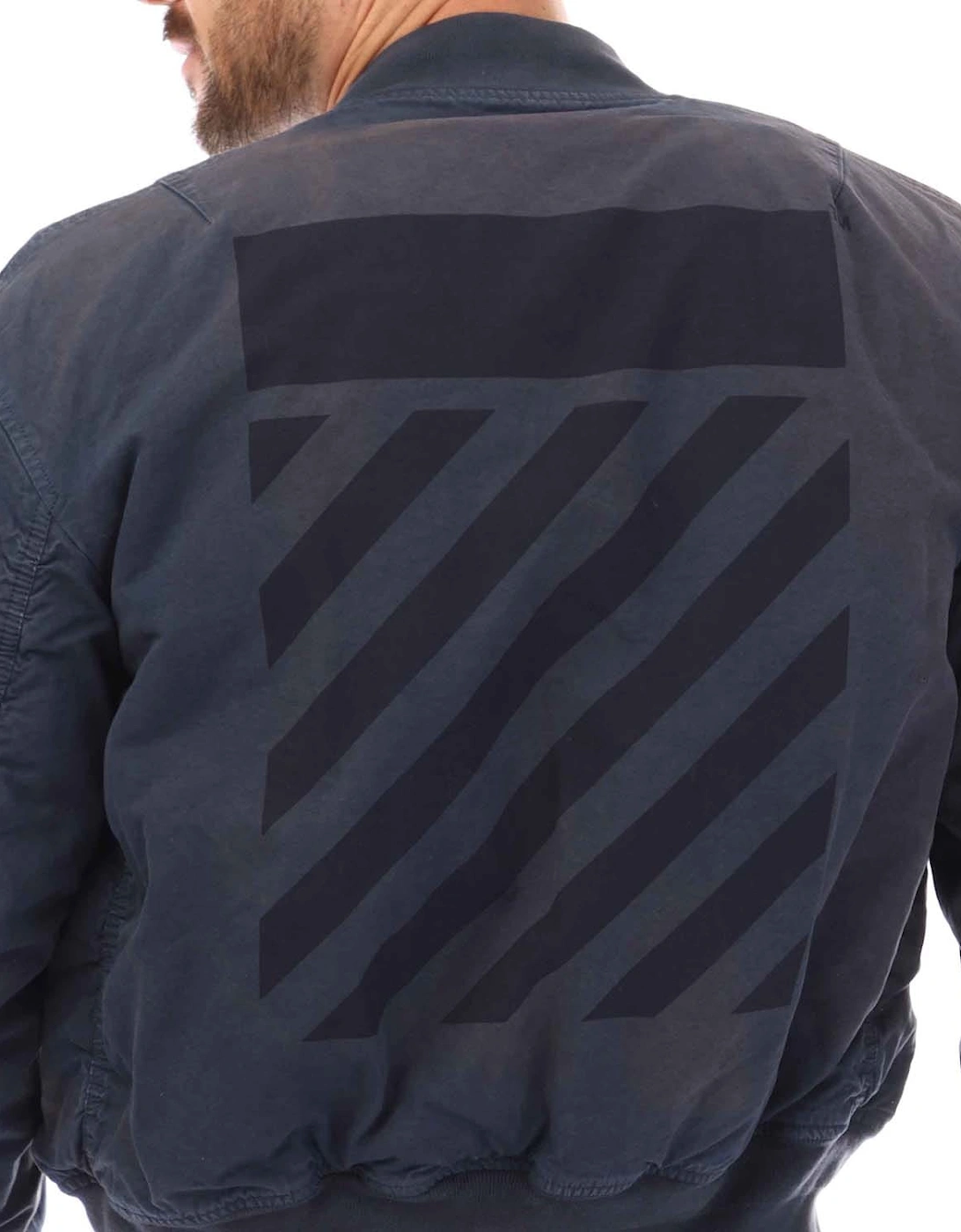 Diagonal Tab Vintage Bomber Jacket