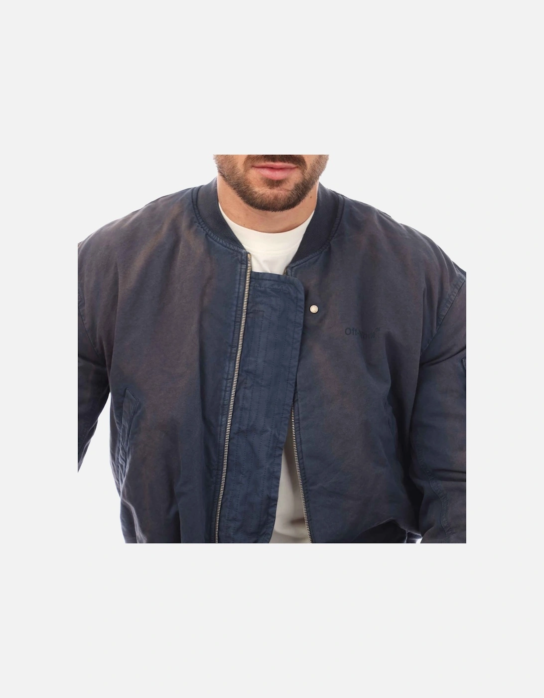 Diagonal Tab Vintage Bomber Jacket