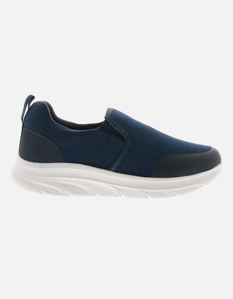 Mens JerseyTrainers Comfy Wilkie Slip On navy UK Size