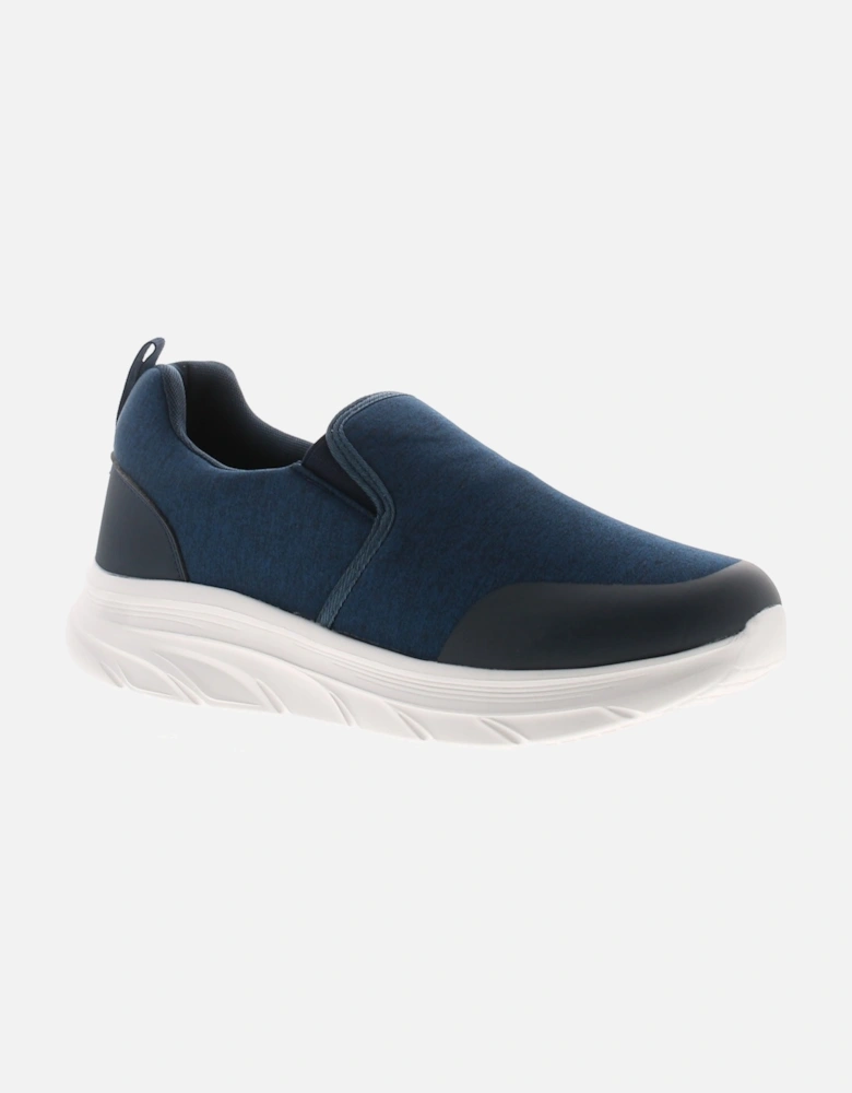 Mens JerseyTrainers Comfy Wilkie Slip On navy UK Size