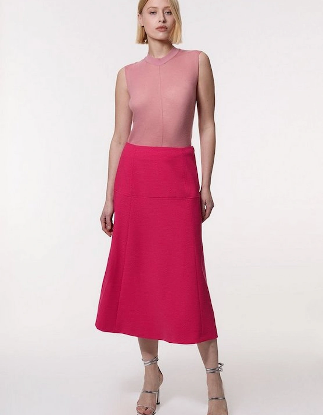 Tailored Textured Full Midi Skirt, 5 of 4