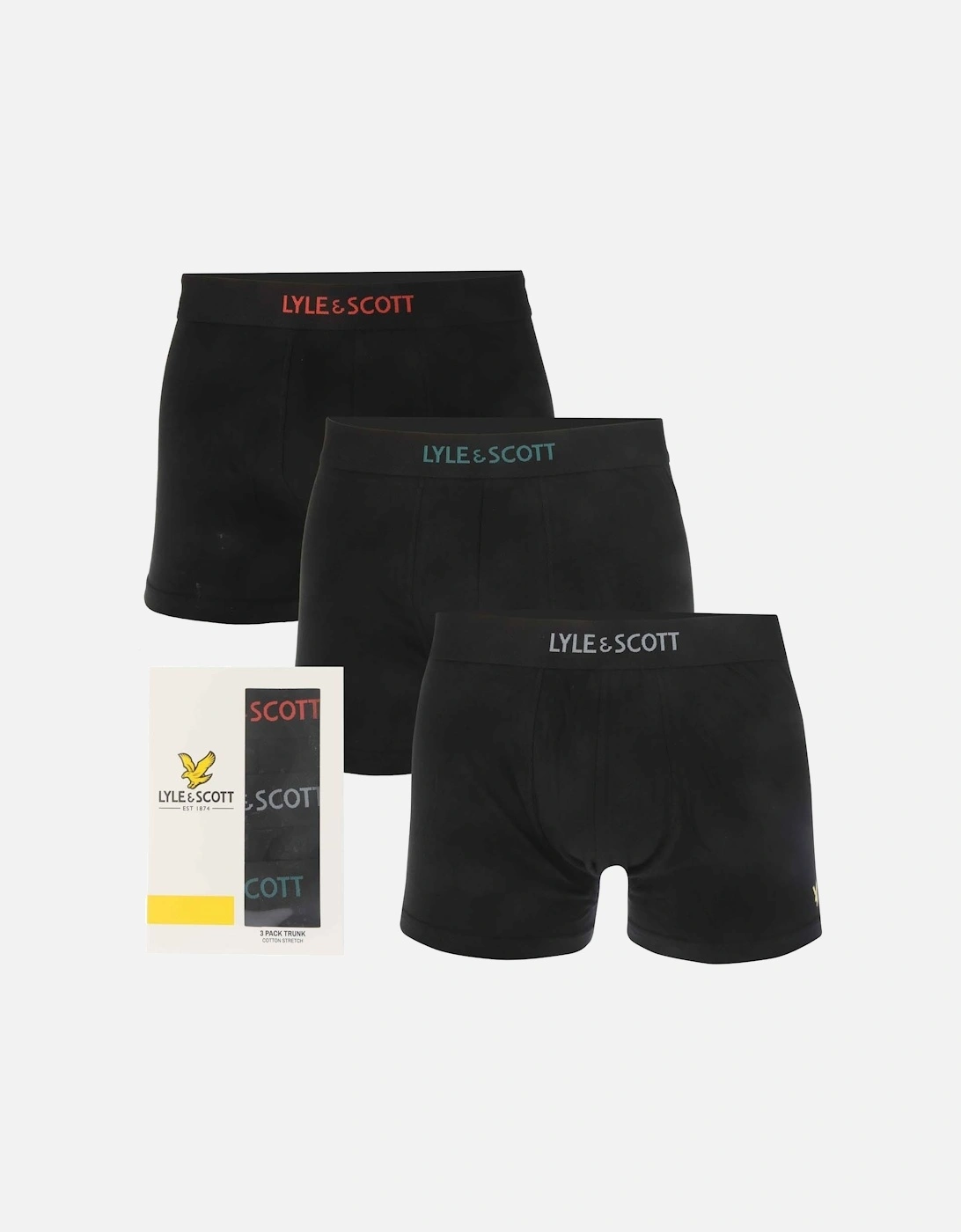 Mens Devon 3 Pack Boxer Shorts, 5 of 4