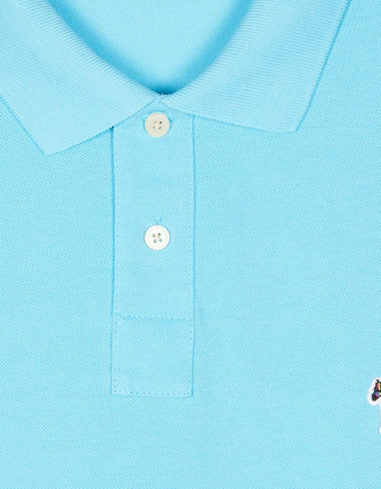 PS Reg Fit SS Polo Shirt Zebra - Turquoise