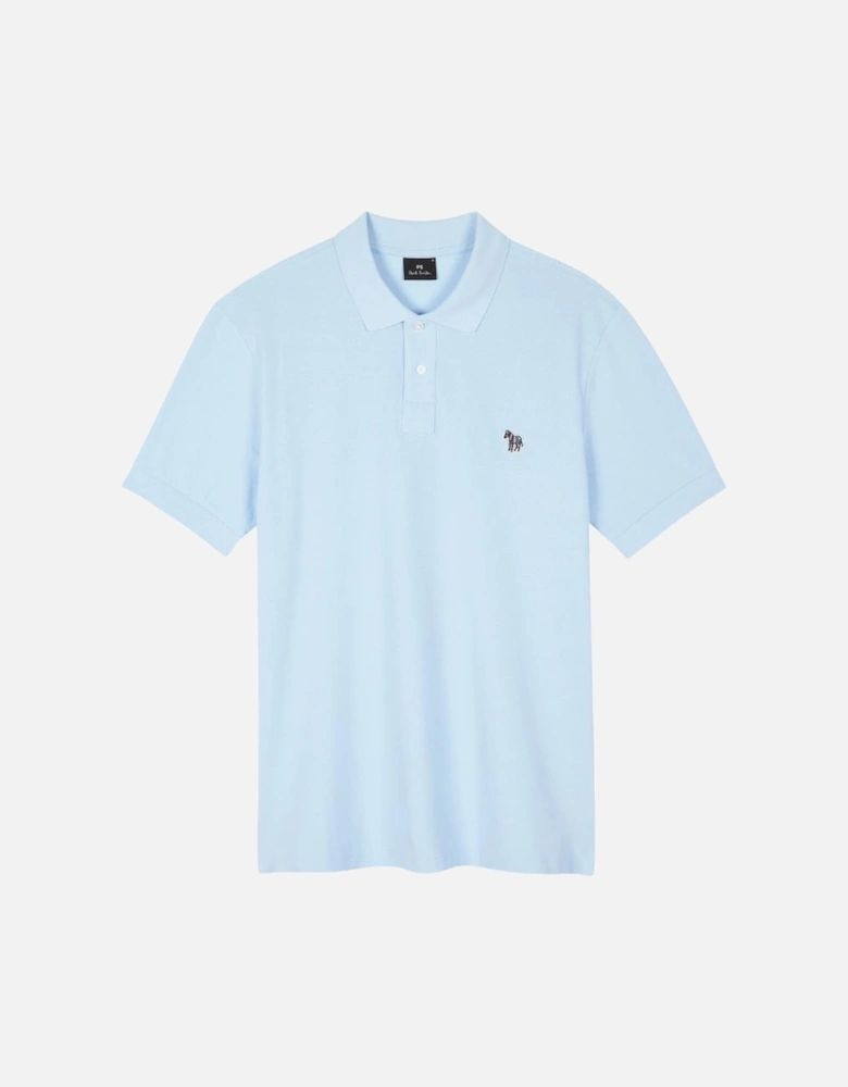 PS Reg Fit SS Polo Shirt Zebra - Light Blue