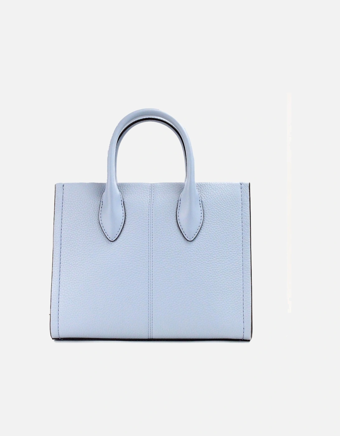 Pebbled Leather Top Zip Shopper Tote with Crossbody Strap Women - Pale