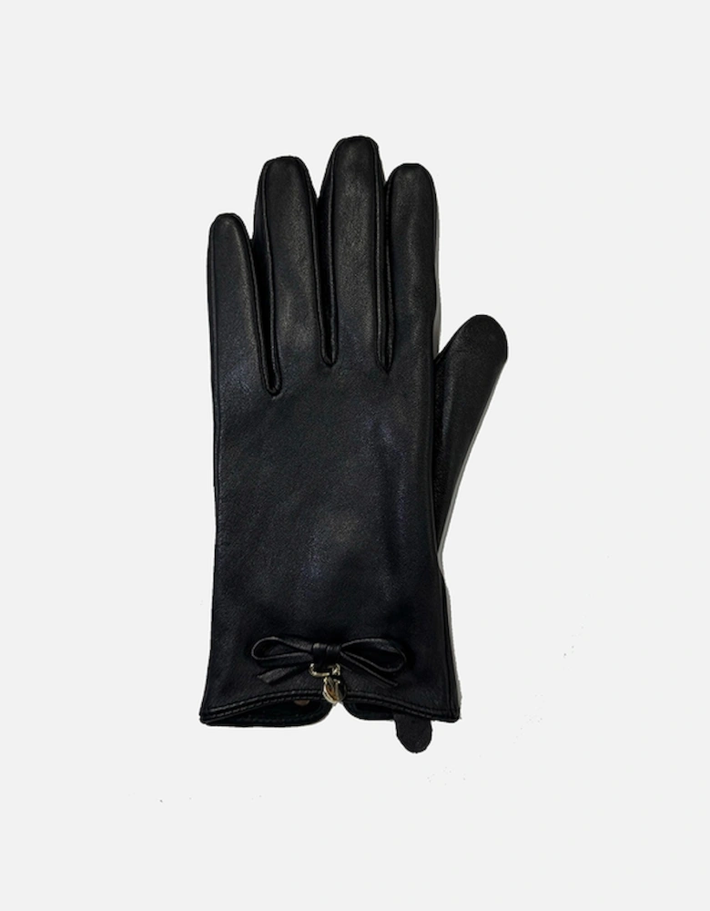 Sheryys Bow Detail Leather Gloves