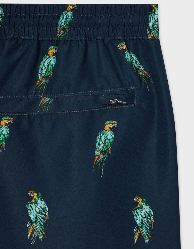 Mens Parrot Print Swim Shorts