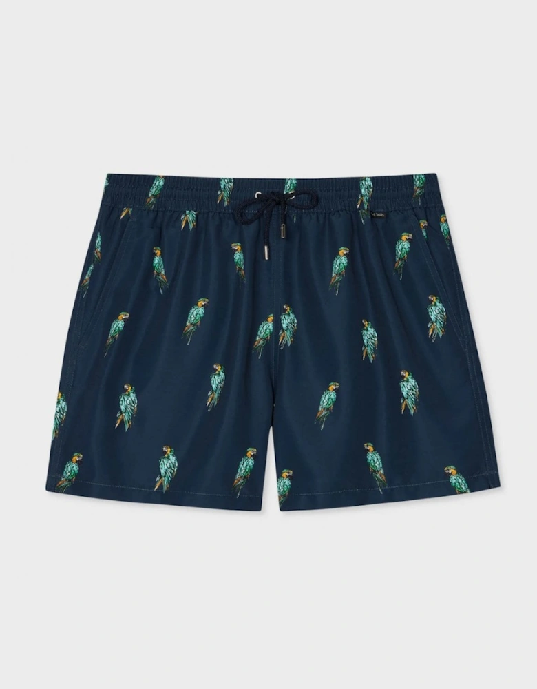 Mens Parrot Print Swim Shorts