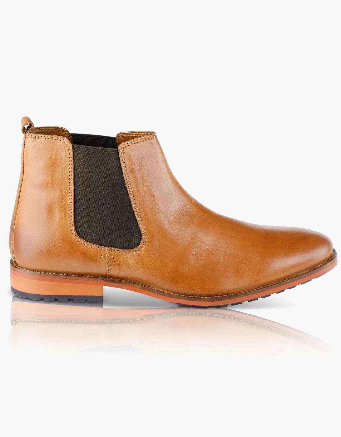 Silver Street London Men's Brown Argyll Chelsea Boots Tan - Size: 12