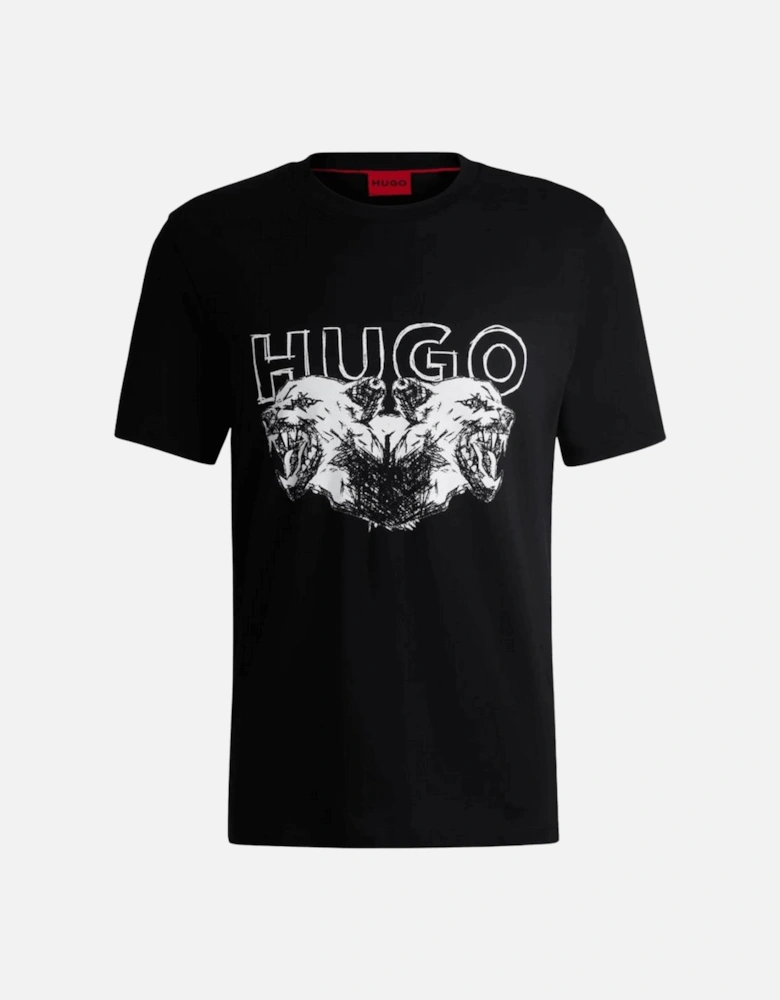 Durro Animal Graphic Black T-Shirt