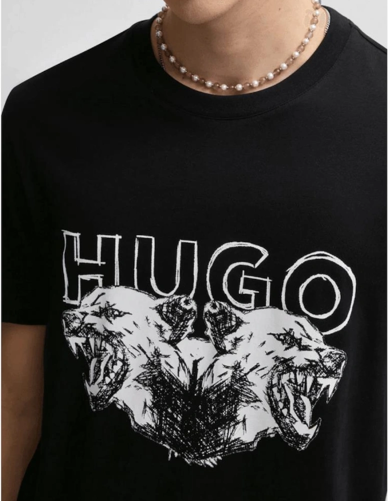 Durro Animal Graphic Black T-Shirt