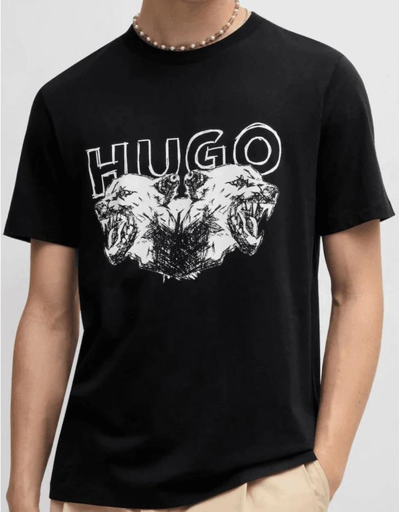 Durro Animal Graphic Black T-Shirt