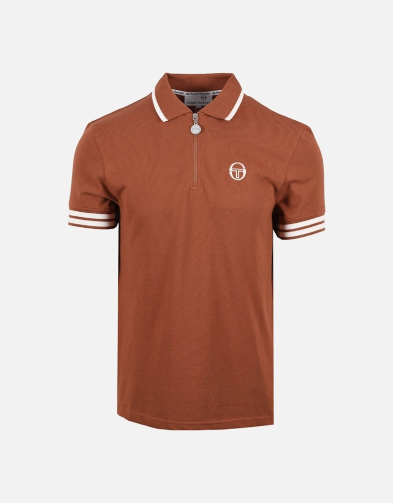 New Iceberg Zip Polo Brown