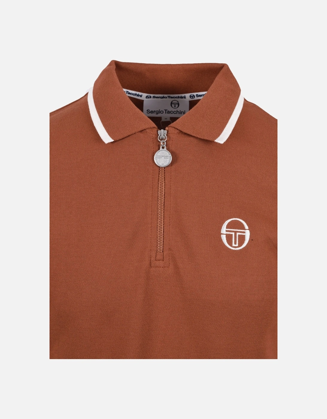 New Iceberg Zip Polo Brown