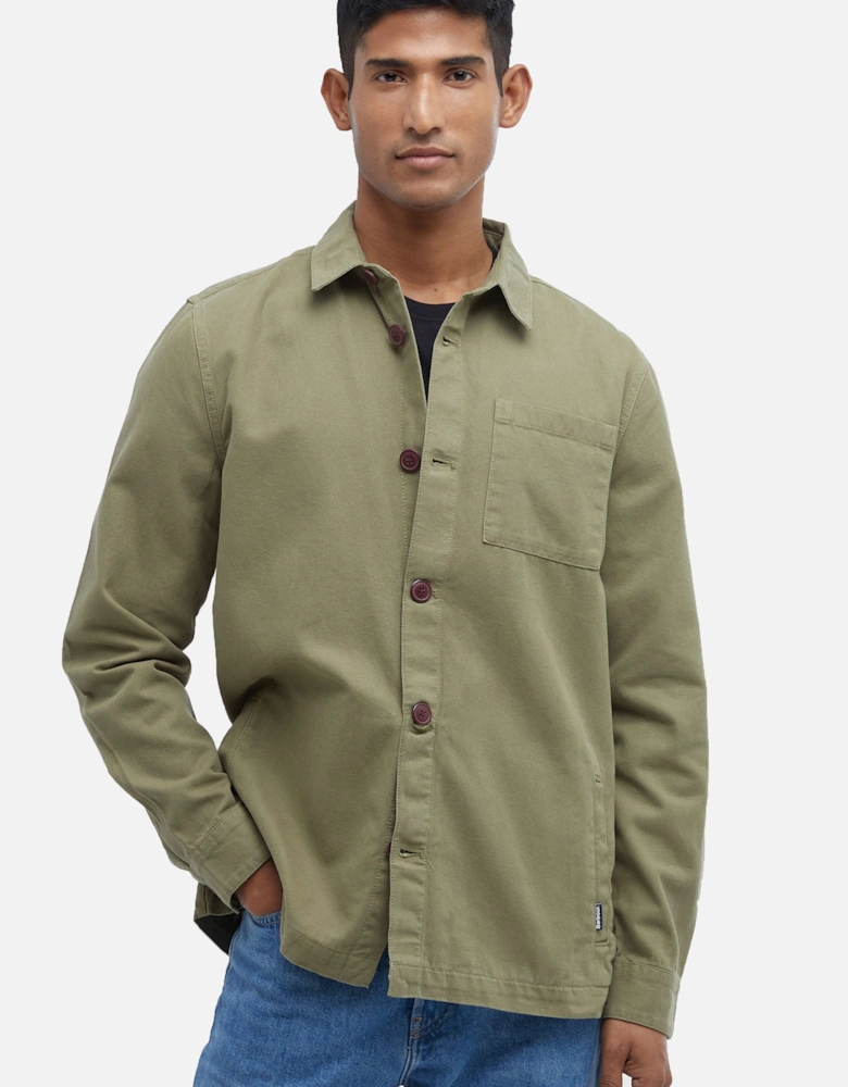 Washed Overshirt Bleached Olive