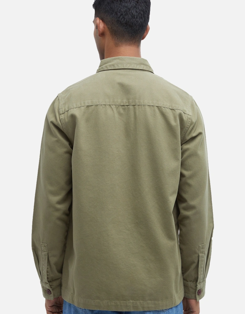 Washed Overshirt Bleached Olive