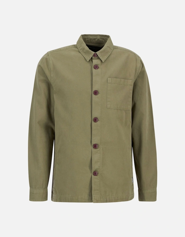 Washed Overshirt Bleached Olive